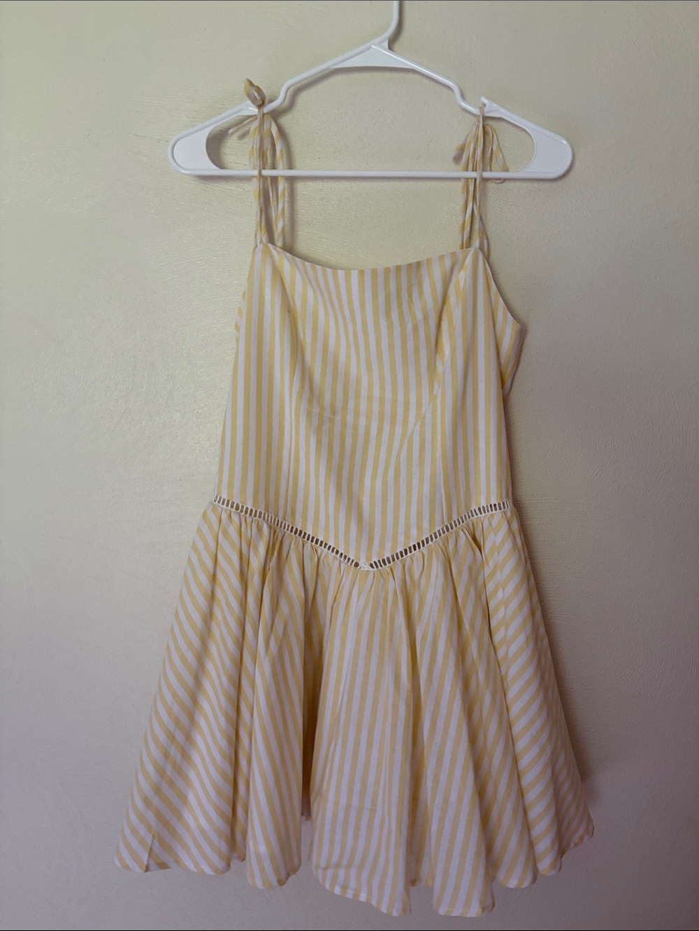Vestique Yellow & White Striped Sundress
